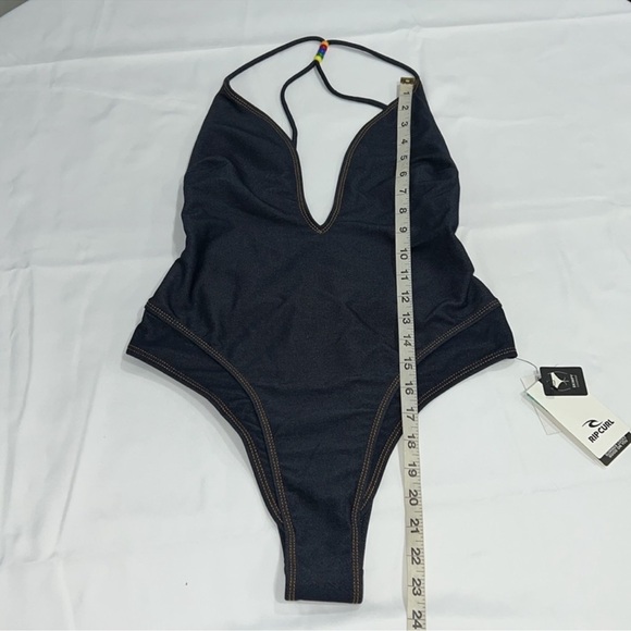 Rip Curl Dalias Denim Skimpy One Piece Swimsuit, SMALL - Picture 8 of 11
